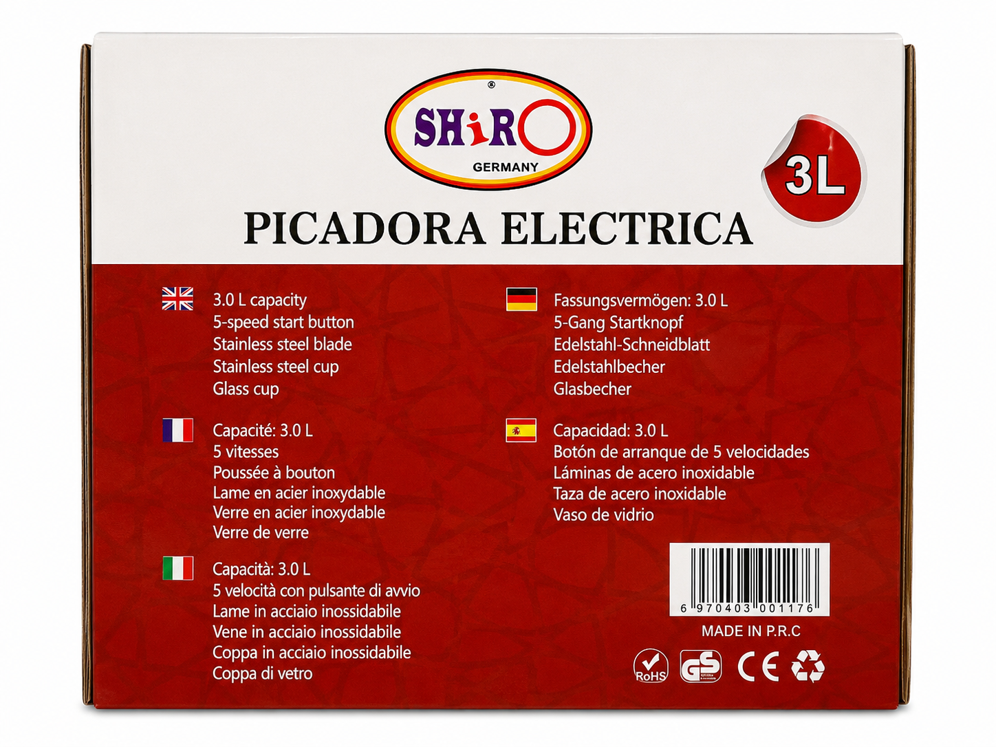 PICADORA ELECTRICA 3L 2IN1